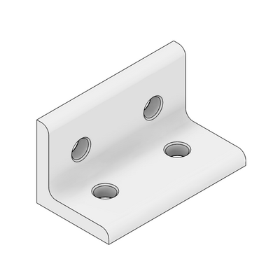 40-543-1SS MODULAR SOLUTIONS ANGLE BRACKET 30MM TALL X 60MM WIDE WITH STAINLESS STEEL HARDWARE